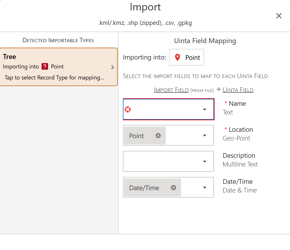 Customize import